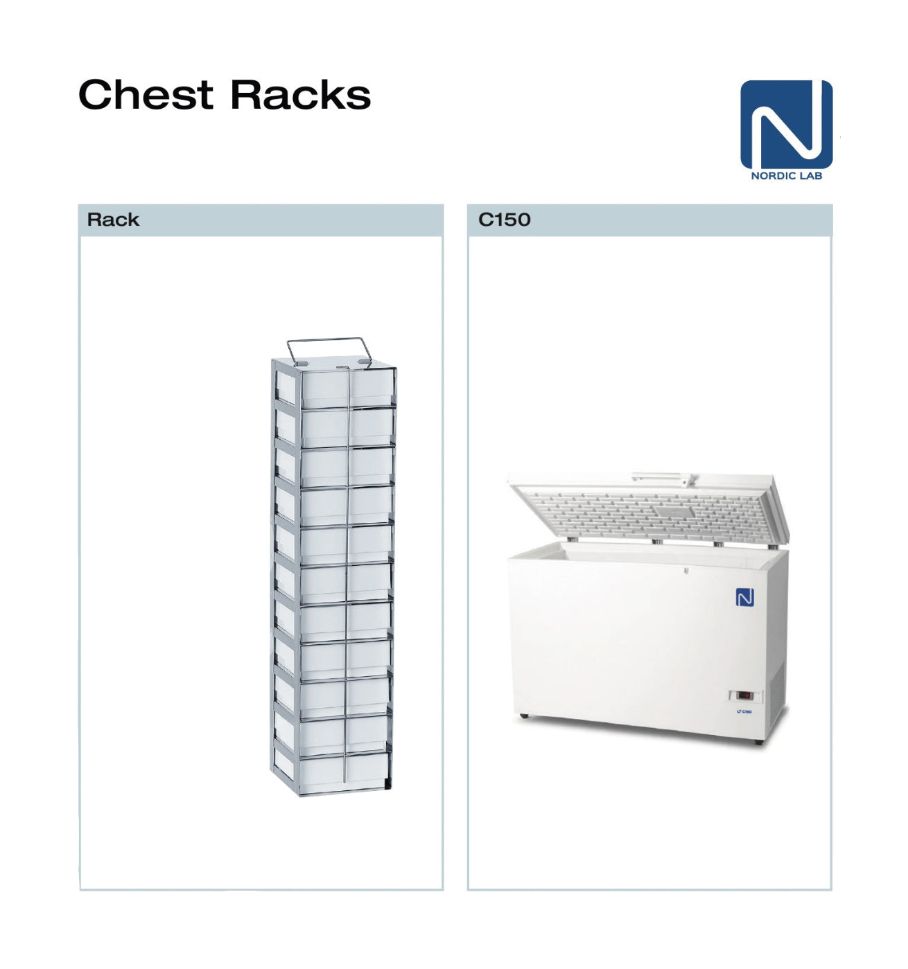 Chest Freezer Racks with Boxes & Dividers